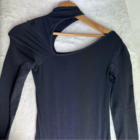 NWOT Free People Intimately Cut It Out Seamless Long Sleeve XS/S Black Basic $68 - Picture 5 of 6